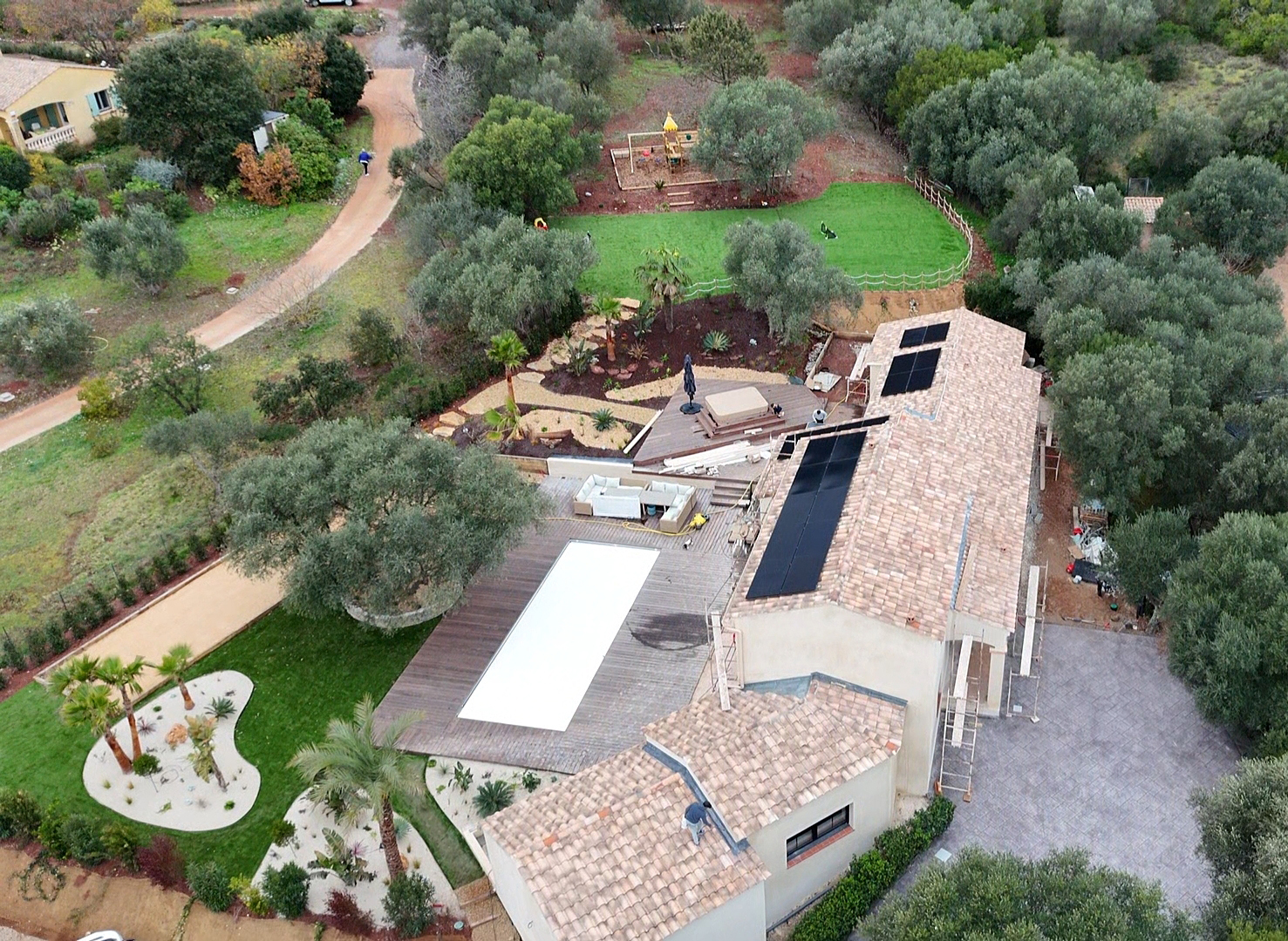 Vue aérienne villa