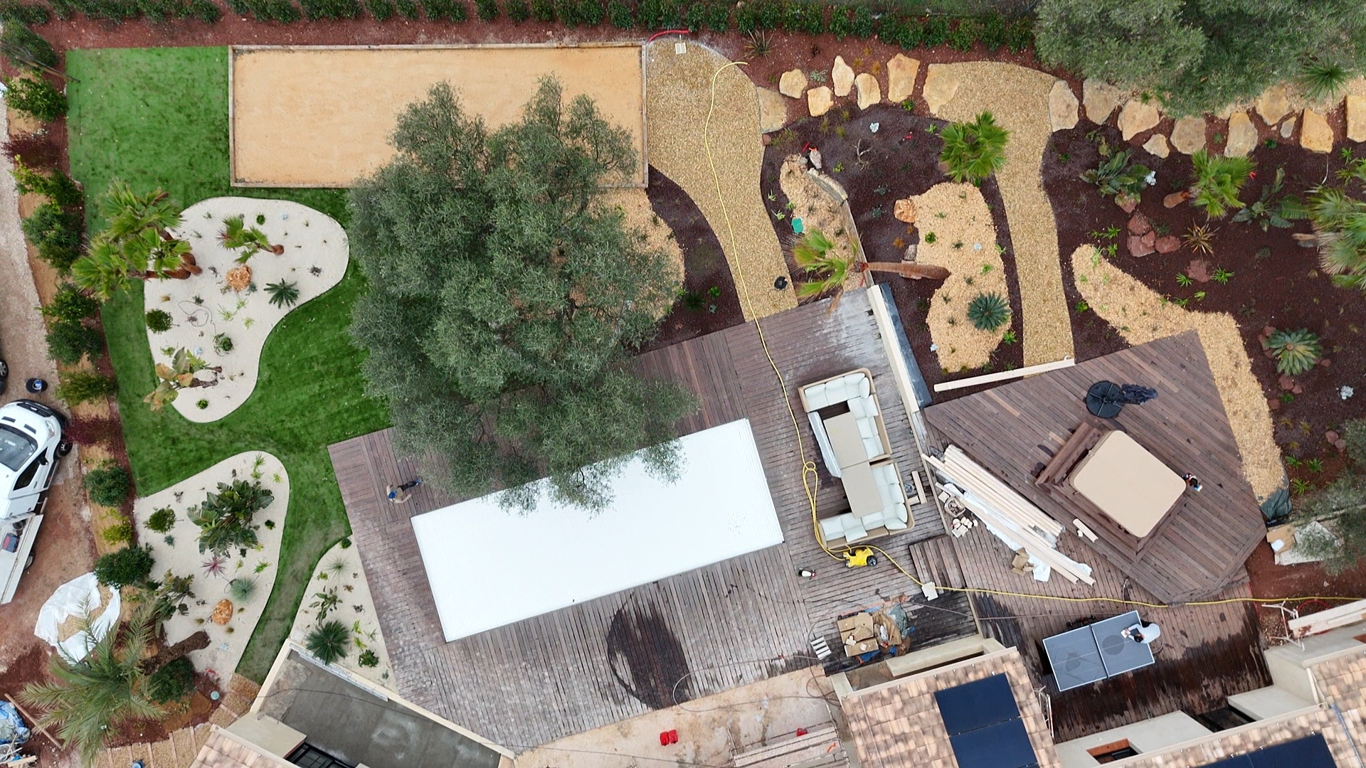 Vue drone aménagement complet