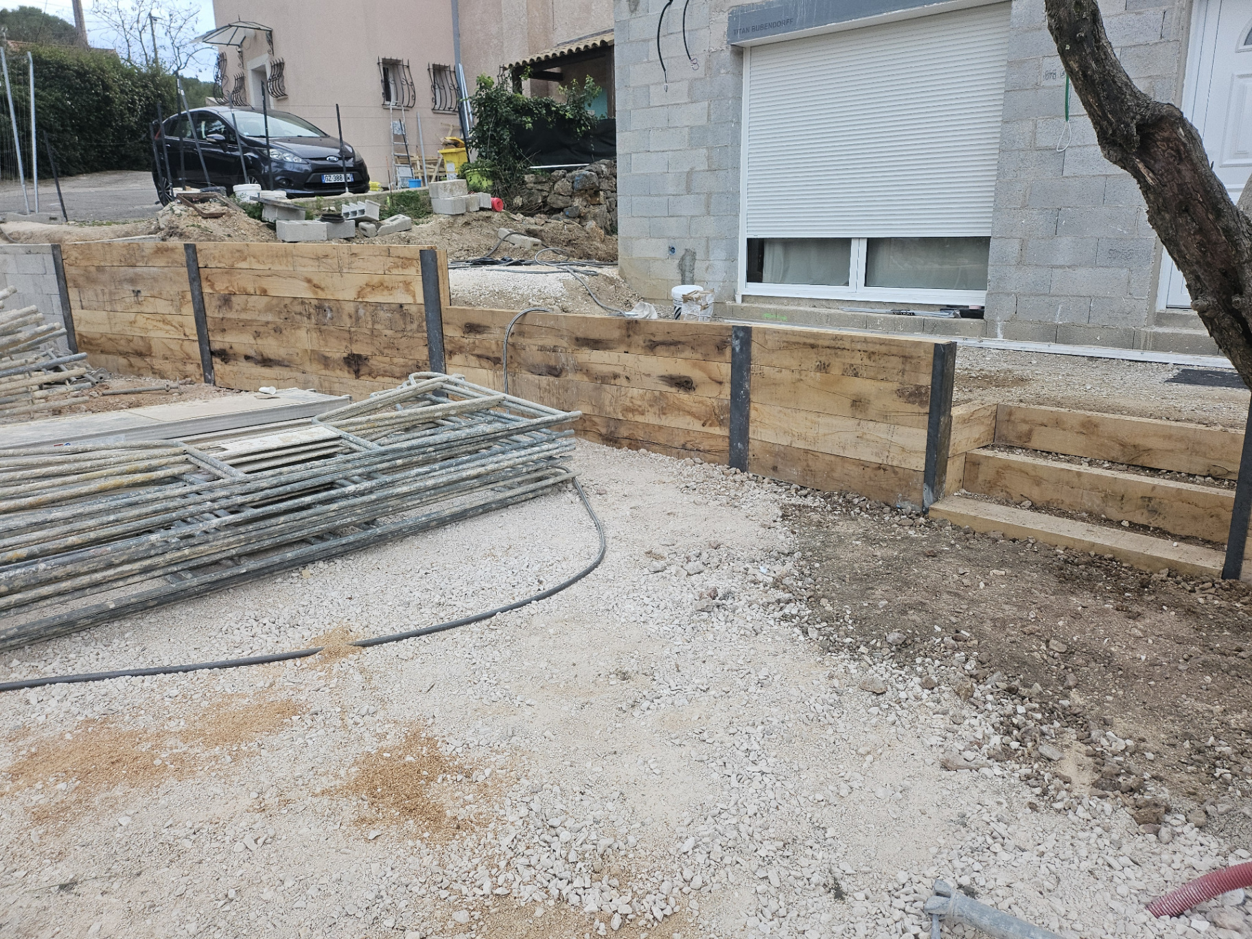 Aménagement de talus en bois